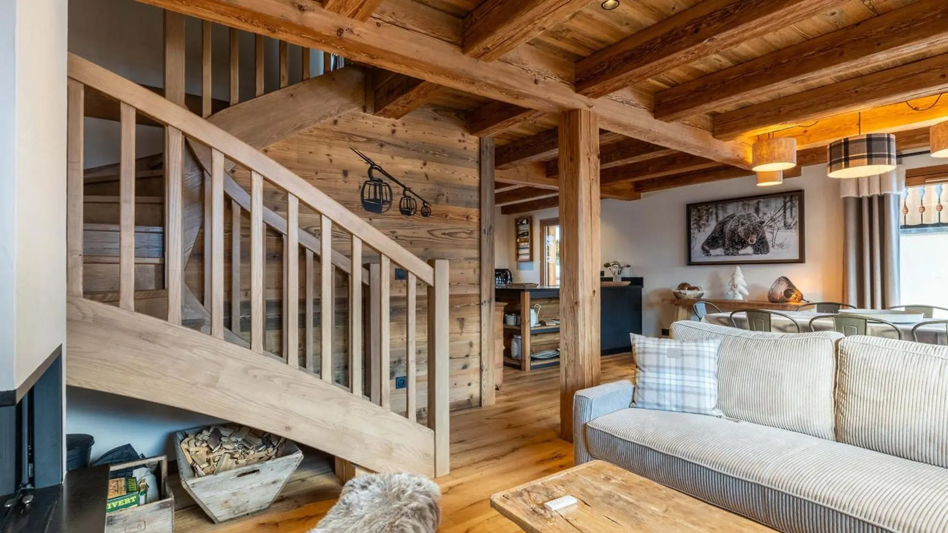 Demi-Chalet Moderne 4 Chambres + Dortoir, Terrasse, Garage - La Clusaz - Fr-1-459-238